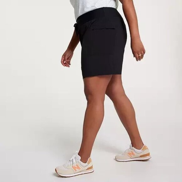 CALIA Journey Truelight Bermuda Black Mid-Rise Short Pure Black Elastic Waist XS - Picture 4 of 8